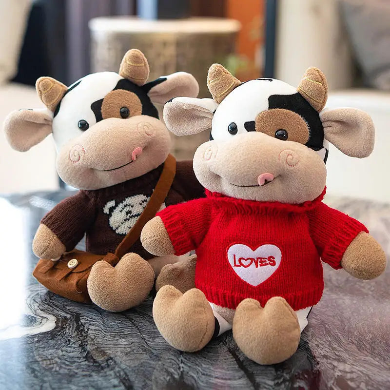 Soft Cartoon Cow Plush Doll
