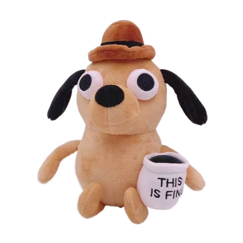 “This Is Fine” Meme Dog Plush Toy